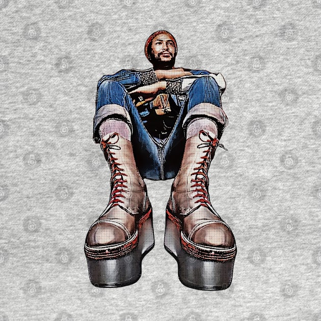 Marvin Gaye - Platform Boots - Retro Vintage by Mr.FansArt